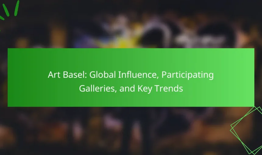 Art Basel: Global Influence, Participating Galleries, and Key Trends