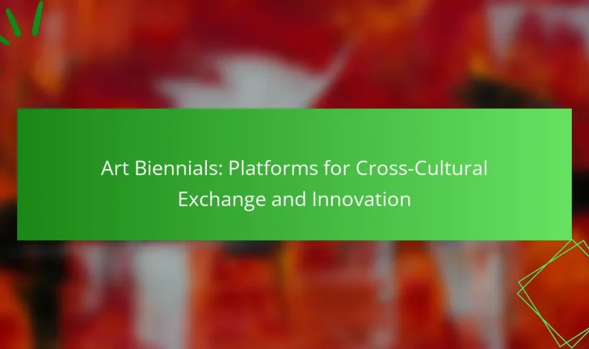Art Biennials: Platforms for Cross-Cultural Exchange and Innovation