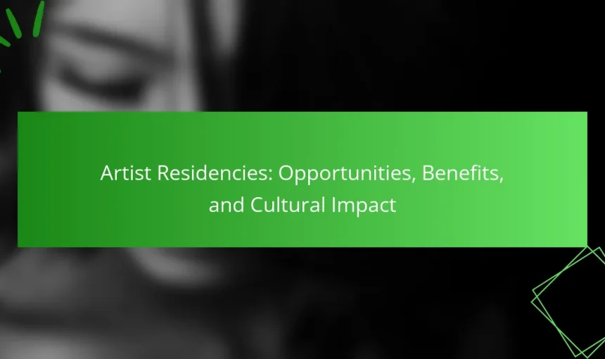 Artist Residencies: Opportunities, Benefits, and Cultural Impact