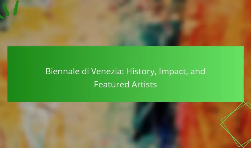 Biennale di Venezia: History, Impact, and Featured Artists