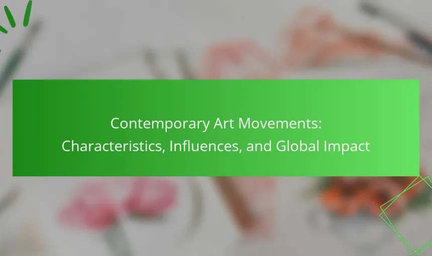 Contemporary Art Movements: Characteristics, Influences, and Global Impact