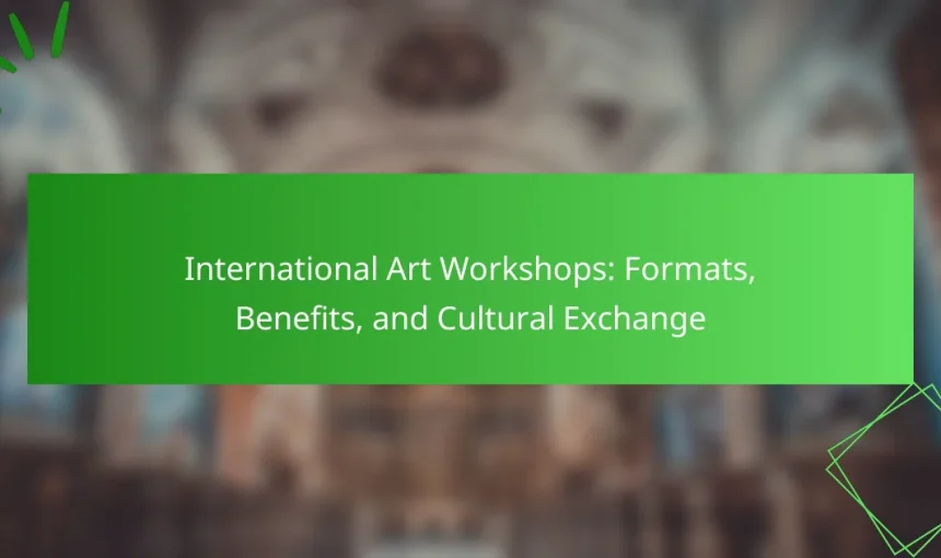 International Art Workshops: Formats, Benefits, and Cultural Exchange