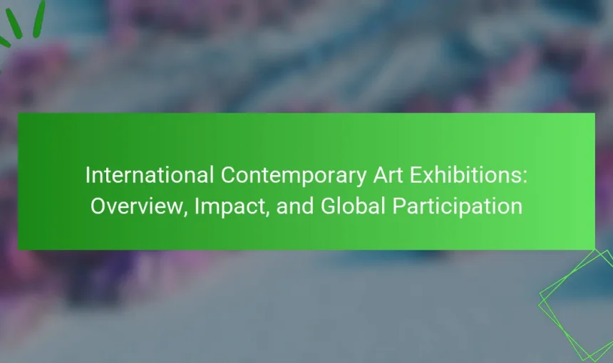 International Contemporary Art Exhibitions: Overview, Impact, and Global Participation