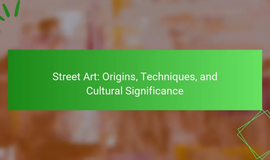 Street Art: Origins, Techniques, and Cultural Significance