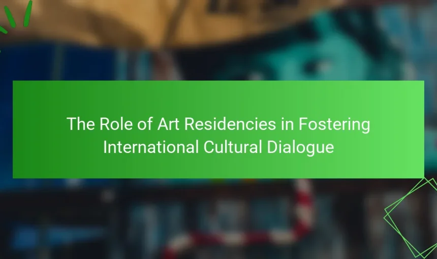 The Role of Art Residencies in Fostering International Cultural Dialogue