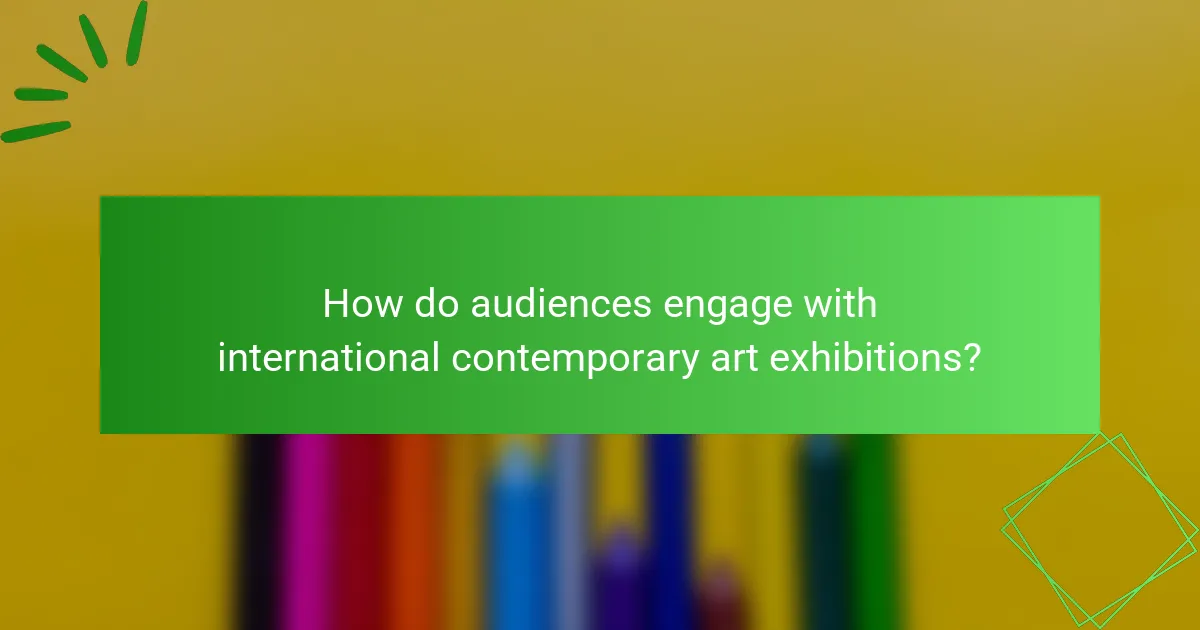 How do audiences engage with international contemporary art exhibitions?