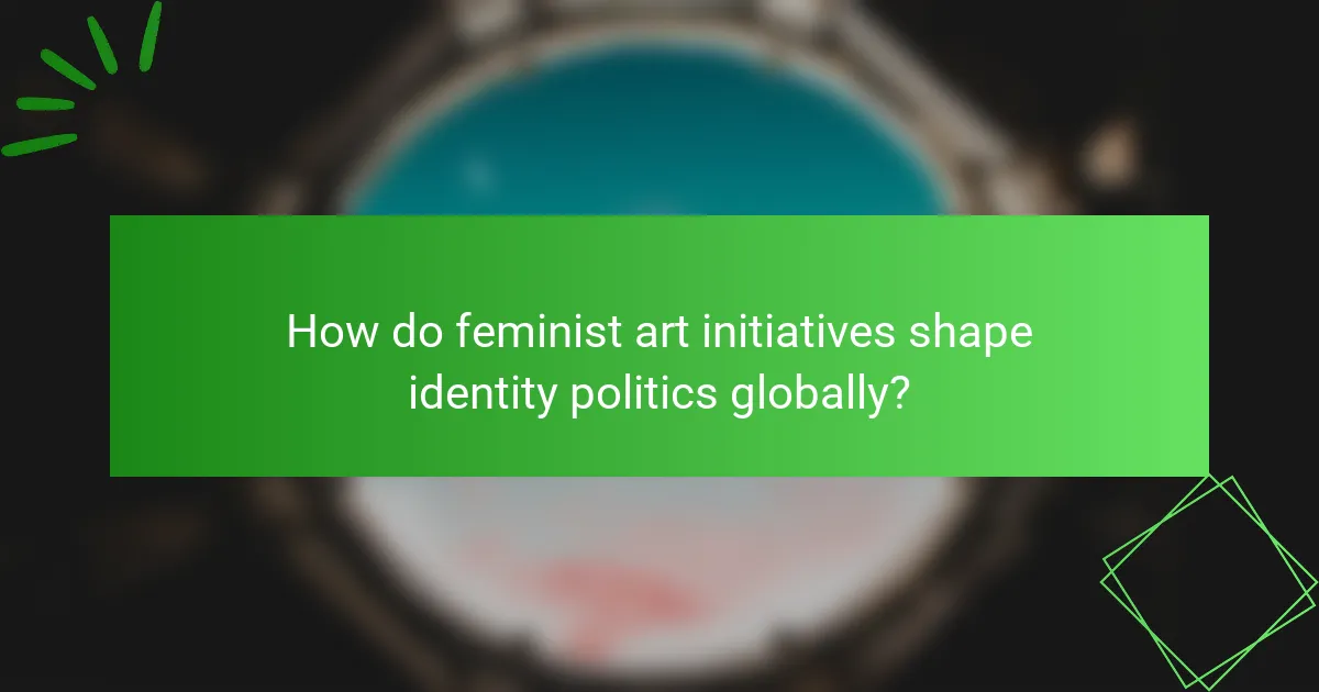 How do feminist art initiatives shape identity politics globally?