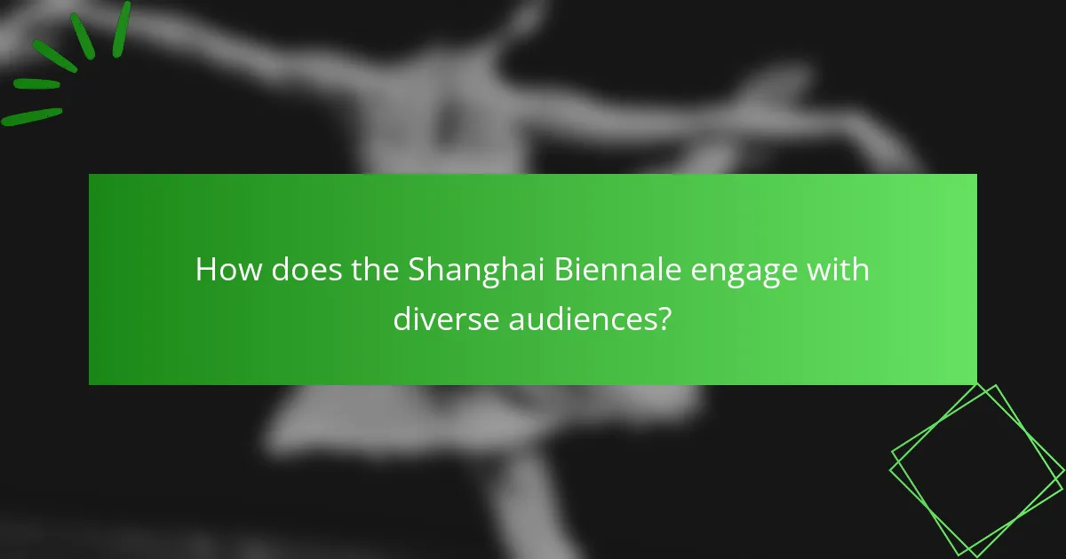 How does the Shanghai Biennale engage with diverse audiences?