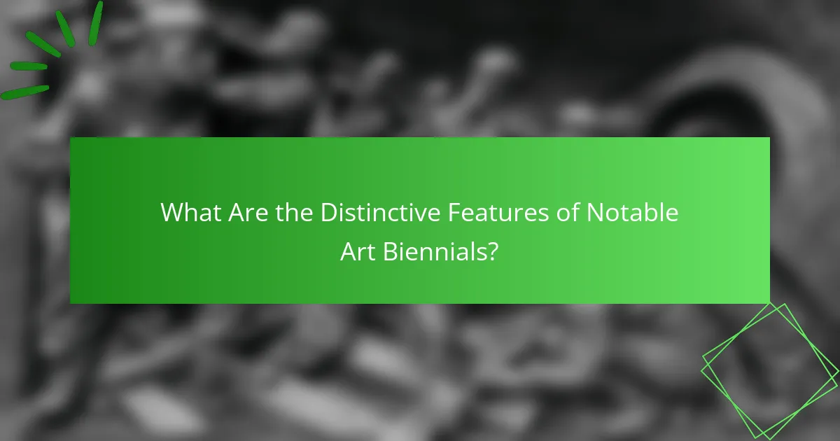 What Are the Distinctive Features of Notable Art Biennials?