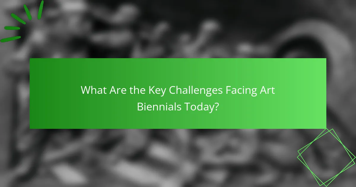 What Are the Key Challenges Facing Art Biennials Today?