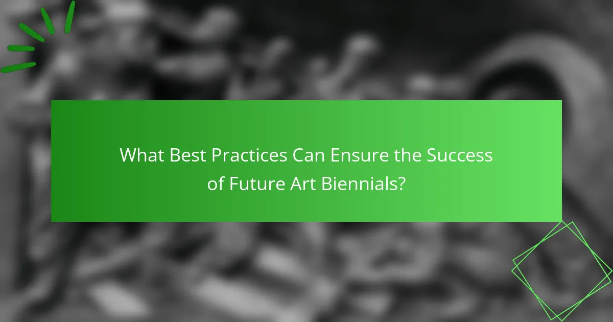 What Best Practices Can Ensure the Success of Future Art Biennials?