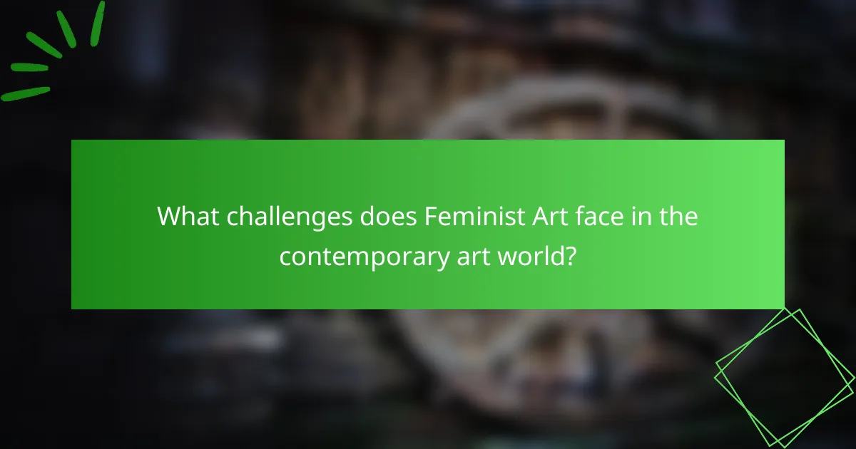 What challenges does Feminist Art face in the contemporary art world?